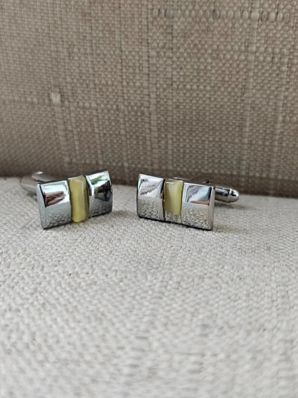 Joseph Abboud Men Cufflinks Silver Tone Dress Shirt Cuff Links New w/ Defect